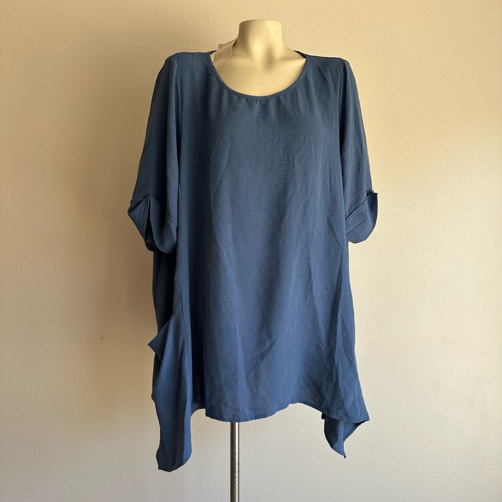#13 Emery Rose blouse boho Blue Women's Top NwT